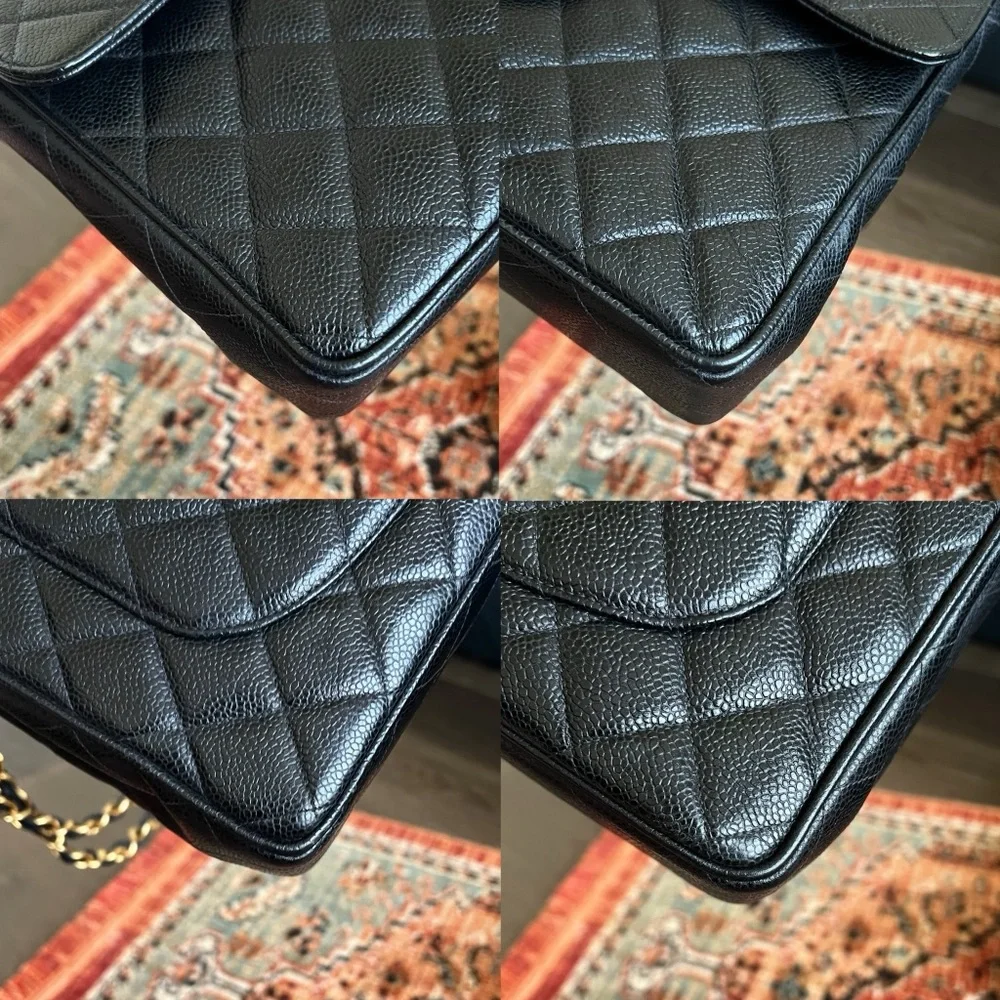 ❌SOLD-payment plan❌ Chanel Classic Vintage Jumbo Caviar Single Flap Bag - Picture 7 of 11